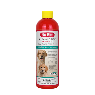 DURVET NO-BITE FLEA & TICK SHAMPOO (12OZ)