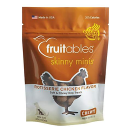 FRUITABLES SKINNY MINIS ROTISSERIE CHICKEN DOG TREATS (5OZ)