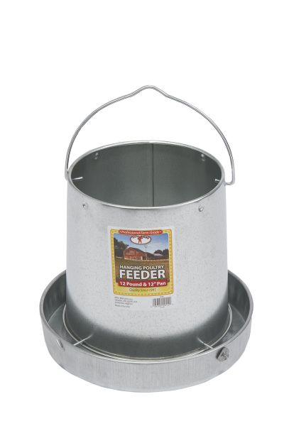 LITTLE GIANT 12LB HANGING METAL POULTRY FEEDER