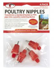 LITTLE GIANT POULTRY NIPPLES (4PK)