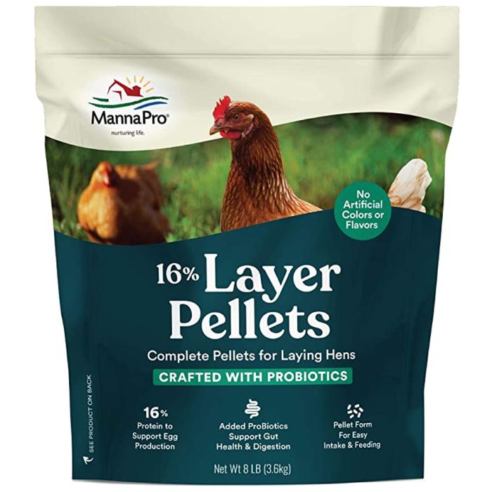 MANNA PRO LAYER PELLETS 16% (8LB)