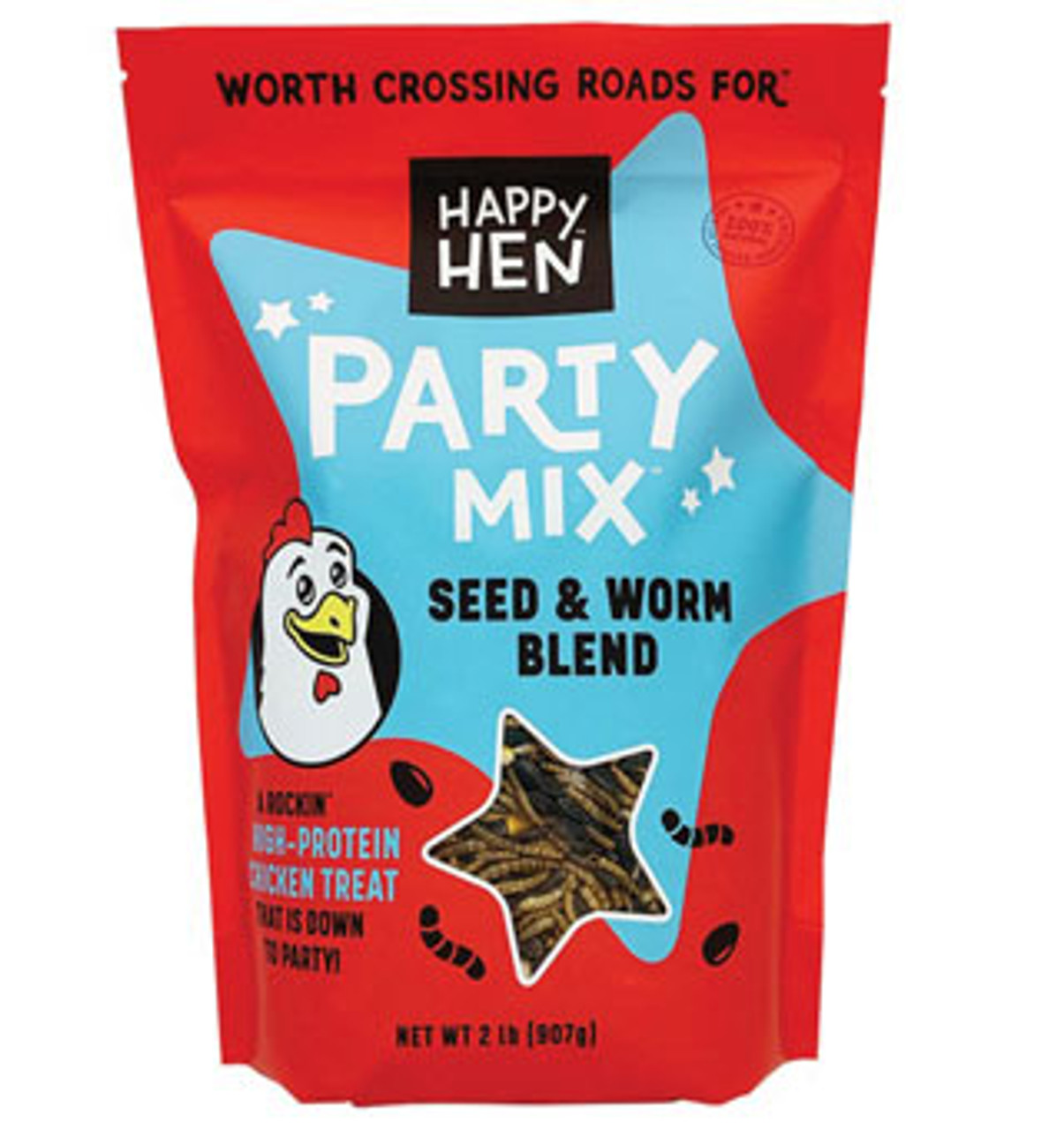 HAPPY HEN PARTY MIX SEED & WORM BLEND (2LB)