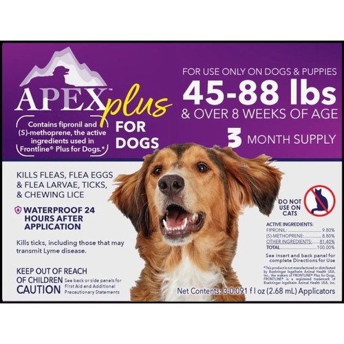 APEX PLUS FLEA TREATMENT FOR DOGS 45-88LBS (3CT)