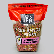 HAPPY HEN FREE RANGE FEAST MEALWORM & FLOWER (2LB)