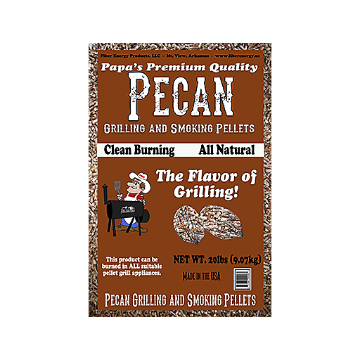 PAPA'S PREMIUM PECAN GRILLING PELLETS (20LB)