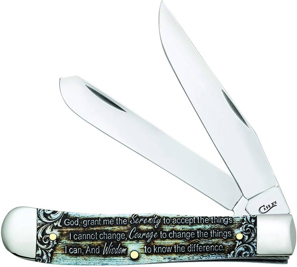 CASE SERENITY PRAYER SMOOTH NATURAL BONE TRAPPER #38822