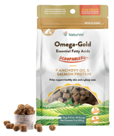 NATURVET SCOOPABLES OMEGA GOLD ESSENTIAL FATTY ACIDS (11OZ)