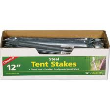 COGHLAN'S 12" STEEL TENT STAKES (50PK)