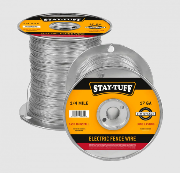 STAY TUFF 17GA LOW CARBON ELECTRIC FENCE (1/4 MILE)