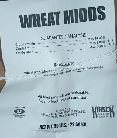 HIRSCH WHEAT MIDDS 14% (50LB)