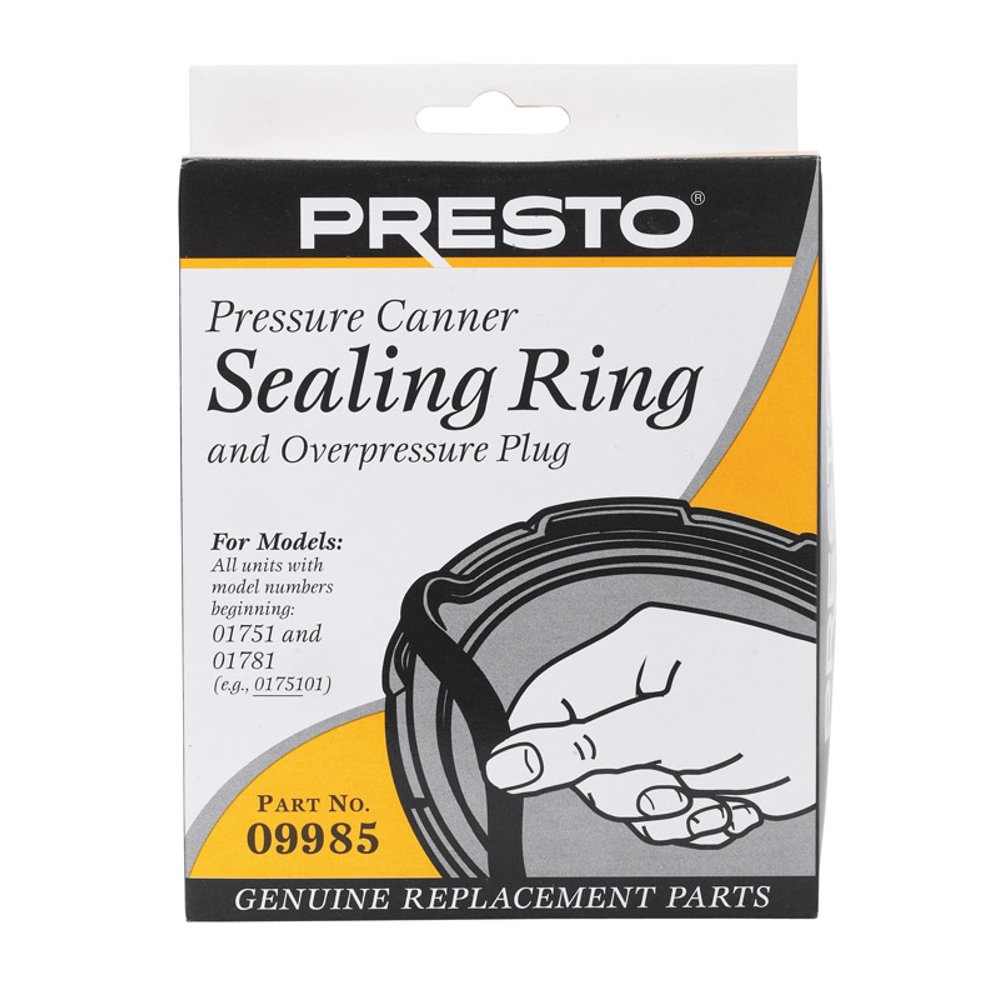 PRESTO PRESSURE COOKER SEALING RING W/ OVERPRESSURE PLUG (09985)