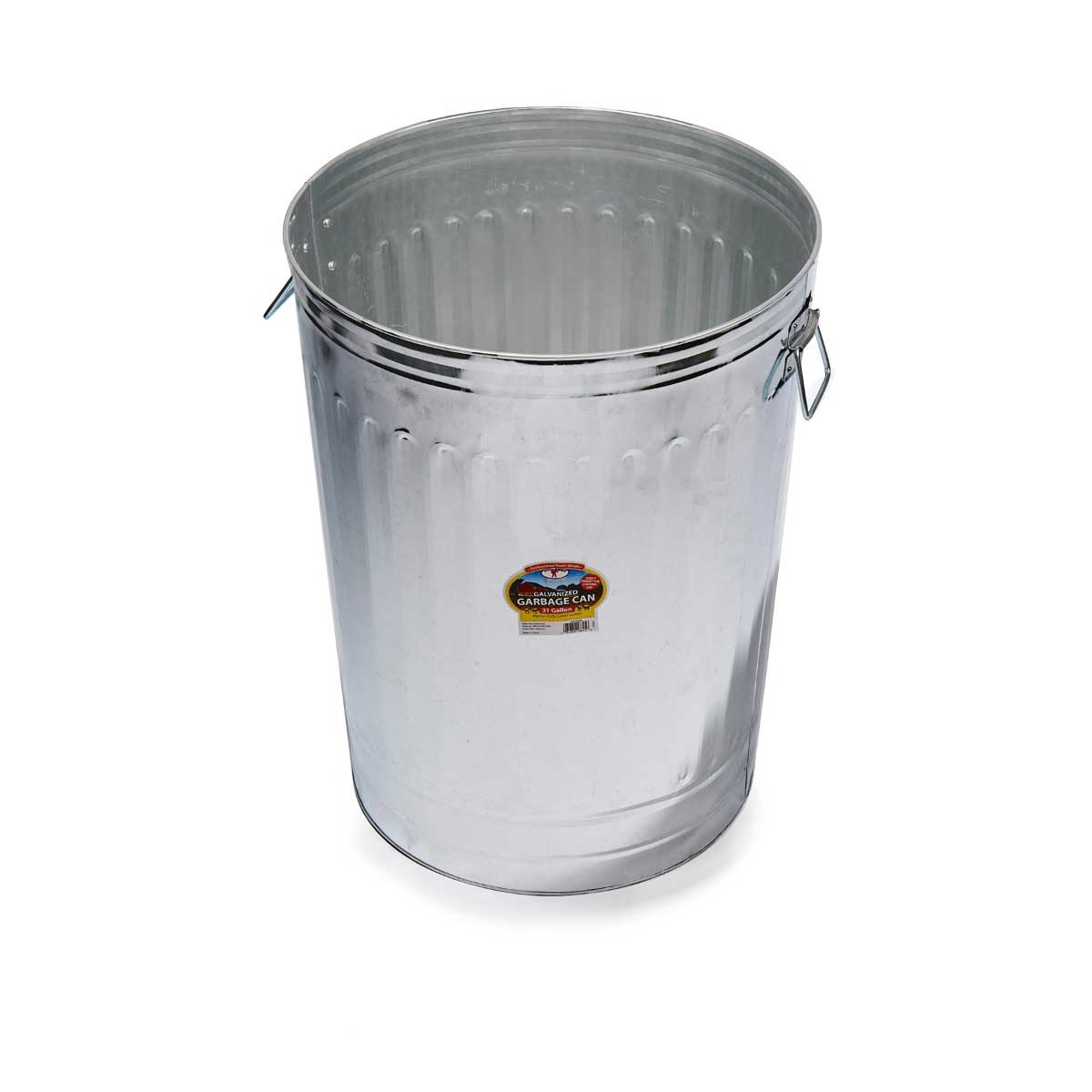 LITTLE GIANT 10 GALLON GALVANIZED TRASH CAN W/ LID