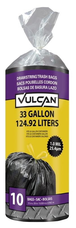 VULCAN 33 GALLON TRASH BAGS (10CT)