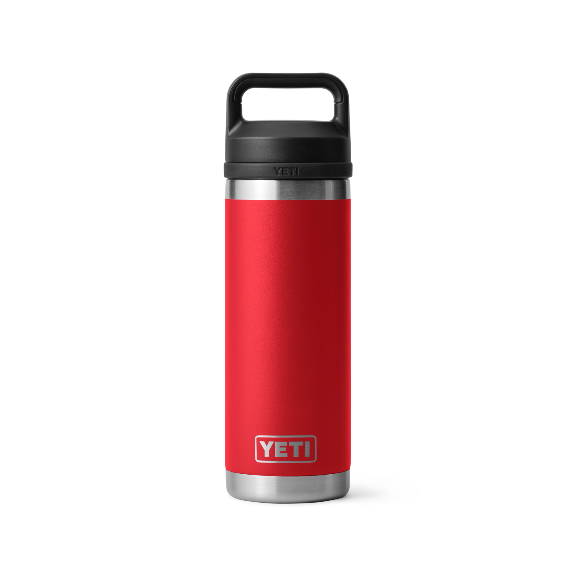 YETI RAMBLER 18OZ WATER BOTTLE W/ CHUG CAP - RESCUE RED