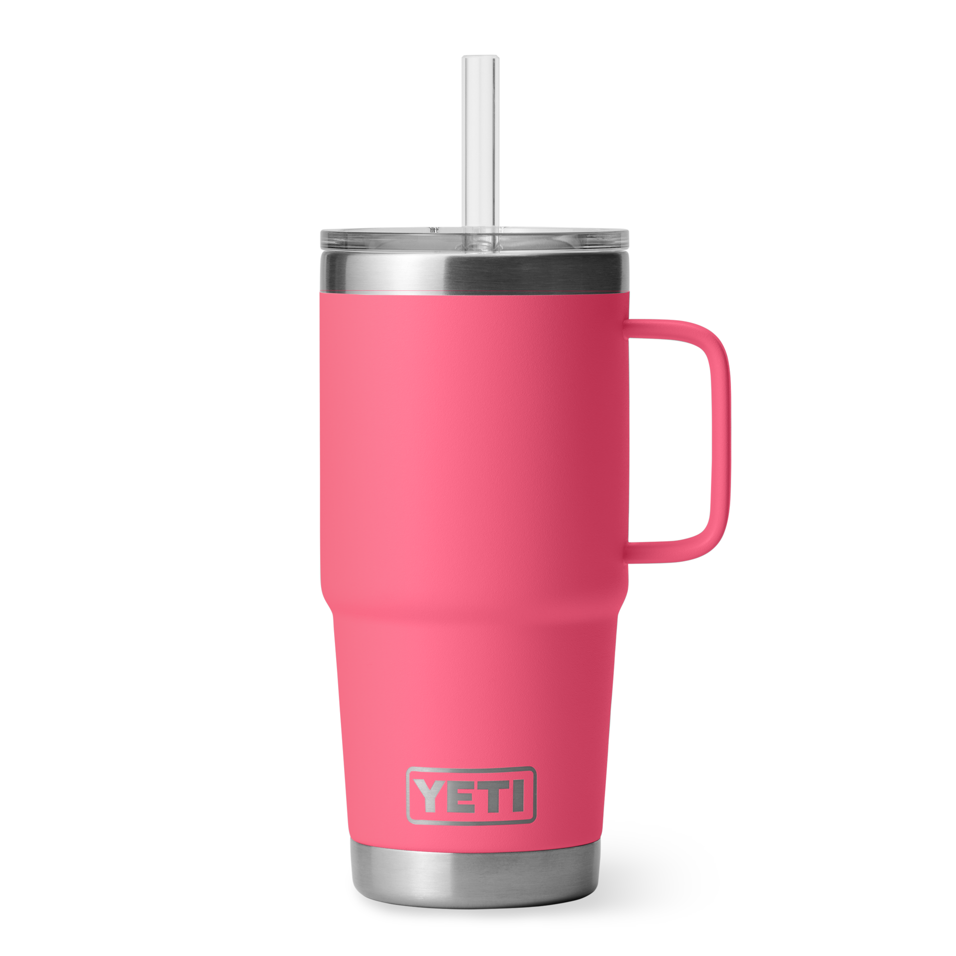 YETI RAMBLER 25OZ STRAW MUG W/ STRAW LID - TROPICAL PINK