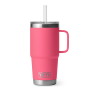 YETI RAMBLER 25OZ STRAW MUG W/ STRAW LID - TROPICAL PINK