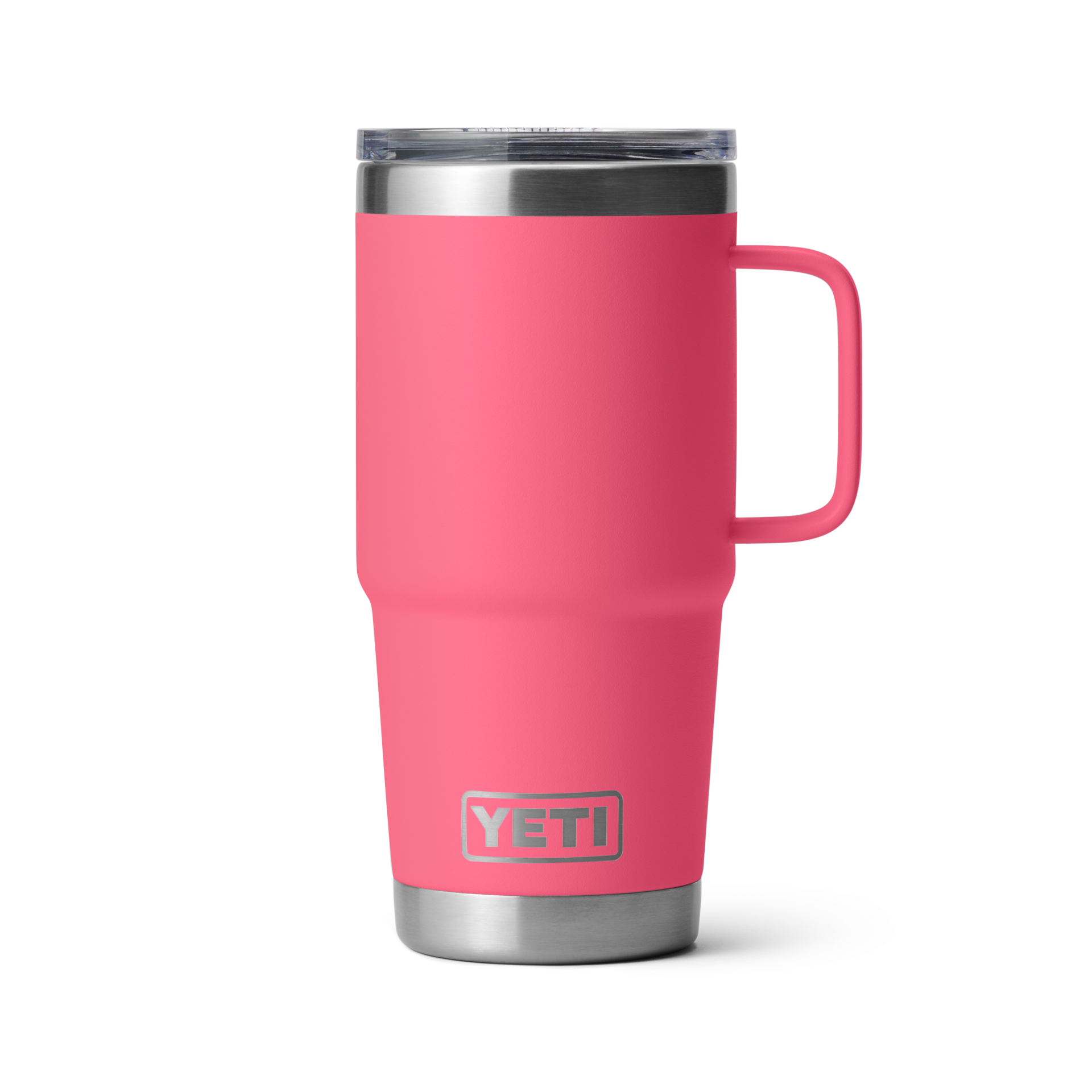 YETI RAMBLER 20OZ TRAVEL MUG W/ STRONGHOLD LID - TROPICAL PINK