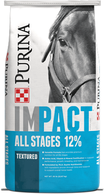 PURINA IMPACT ALL STAGES TEXTURED HORSE FEED 50LB
