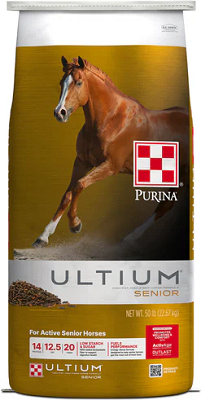 PURINA ULTIUM SENIOR HORSE FEED 50LB