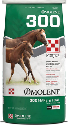 PURINA OMOLENE 300 MARE & FOAL HORSE FEED 50LB