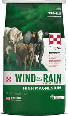 PURINA WIND & RAIN STORM HI-MAG 4 COMPLETE CATTLE MINERAL 50LB