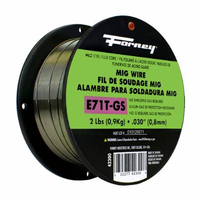 FORNEY E71T-GS SELF WELDING WIRE, .030" STEEL FLUX-CORE (2LB)