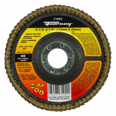 Curved Flap Disc 4-1/2"x7/8 80G