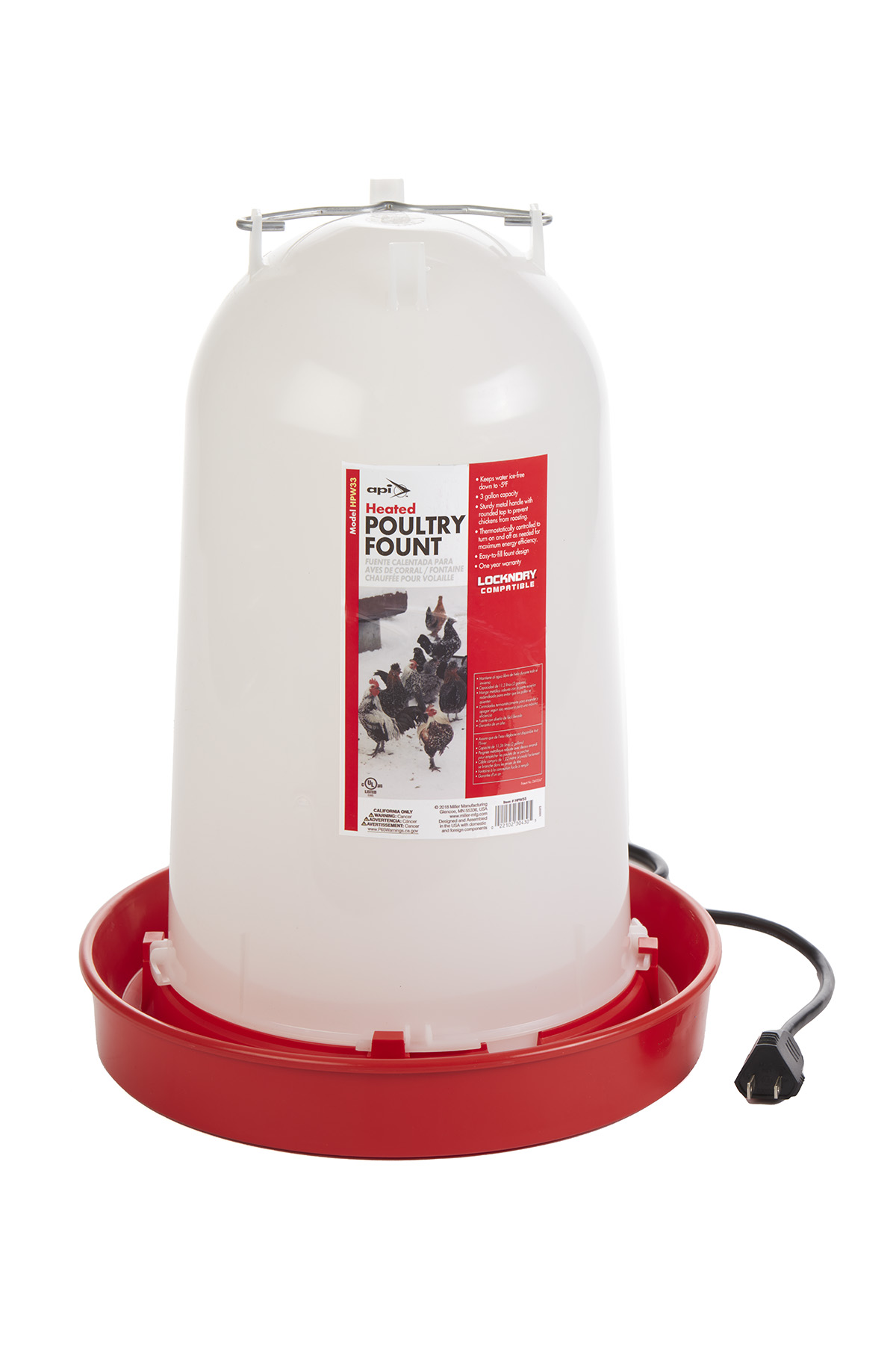 LITTLE GIANT HEATED POULTRY WATERER (3GA)