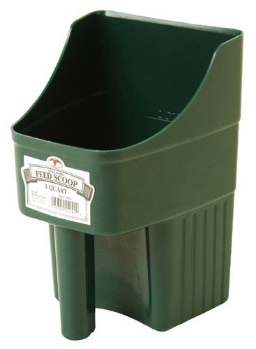 LITTLE GIANT GREEN PLASTIC ENCLOSED FEED SCOOP (3QT)