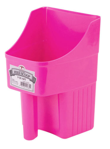 LITTLE GIANT PINK PLASTIC ENCLOSED FEED SCOOP (3QT)