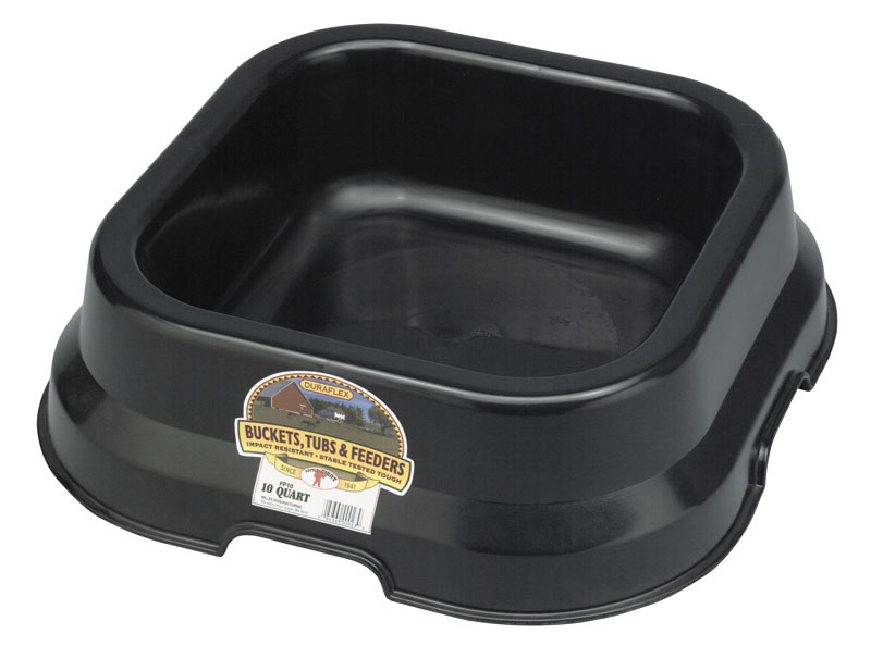 LITTLE GIANT BLACK PLASTIC FEED PAN (10QT)