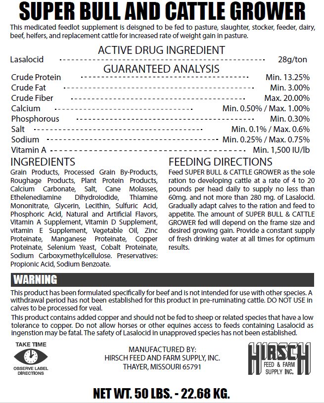 SUPER BULL & CATTLE GROWER 13% (50LB)