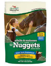 MANNA PRO ALFALFA & MOLASSES NUGGET HORSE TREATS (4LB)