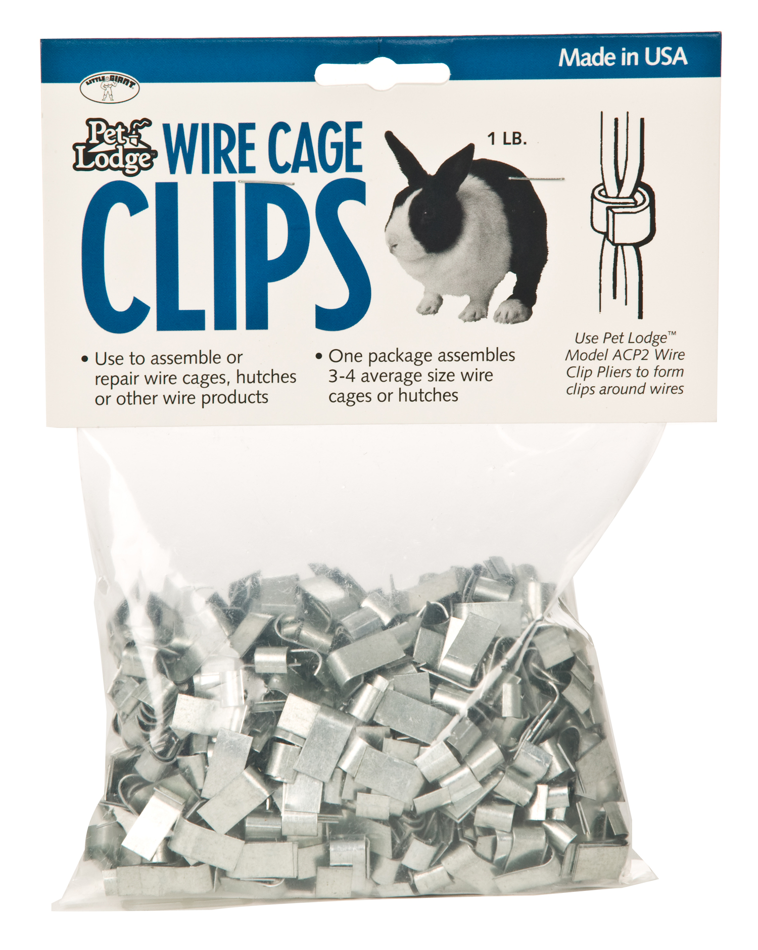 PET LODGE WIRE CAGE CLIPS (1LB)