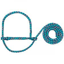 POLY ROPE SHEEP HALTER - BLUE/MINT/GRAY