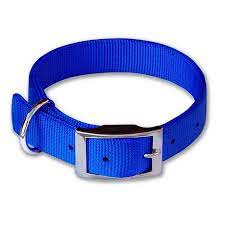 NYLON COLLAR LRG. BLUE
