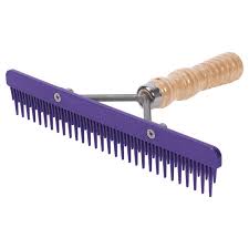 PLASTIC FLUFF COMB PURPLE