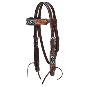 PONY HEADSTALL TURQOISE BEADED