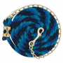 POLY LEAD ROPE W/ CHAIN BLU/TEAL