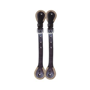 RAWHIDE TIP CHOCOLAT SPUR STRAPS