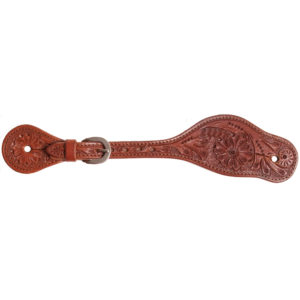 FLORAL TOOLED SPUR STRAP