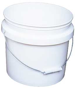 3.5 GALLON WHITE BUCKET FOOD GRA