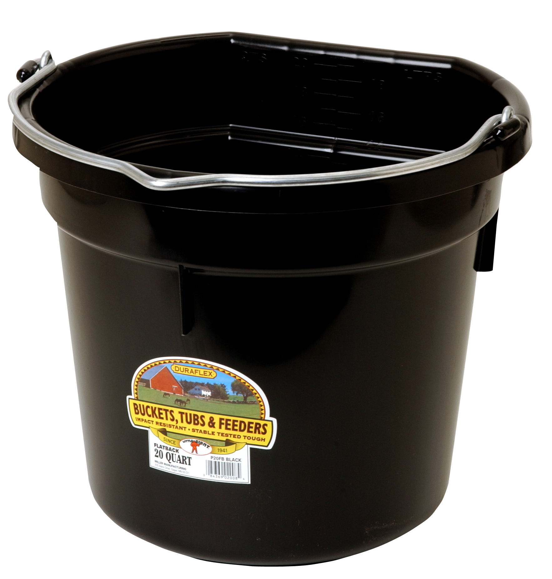 DURAFLEX FLAT BACK BUCKET BLACK