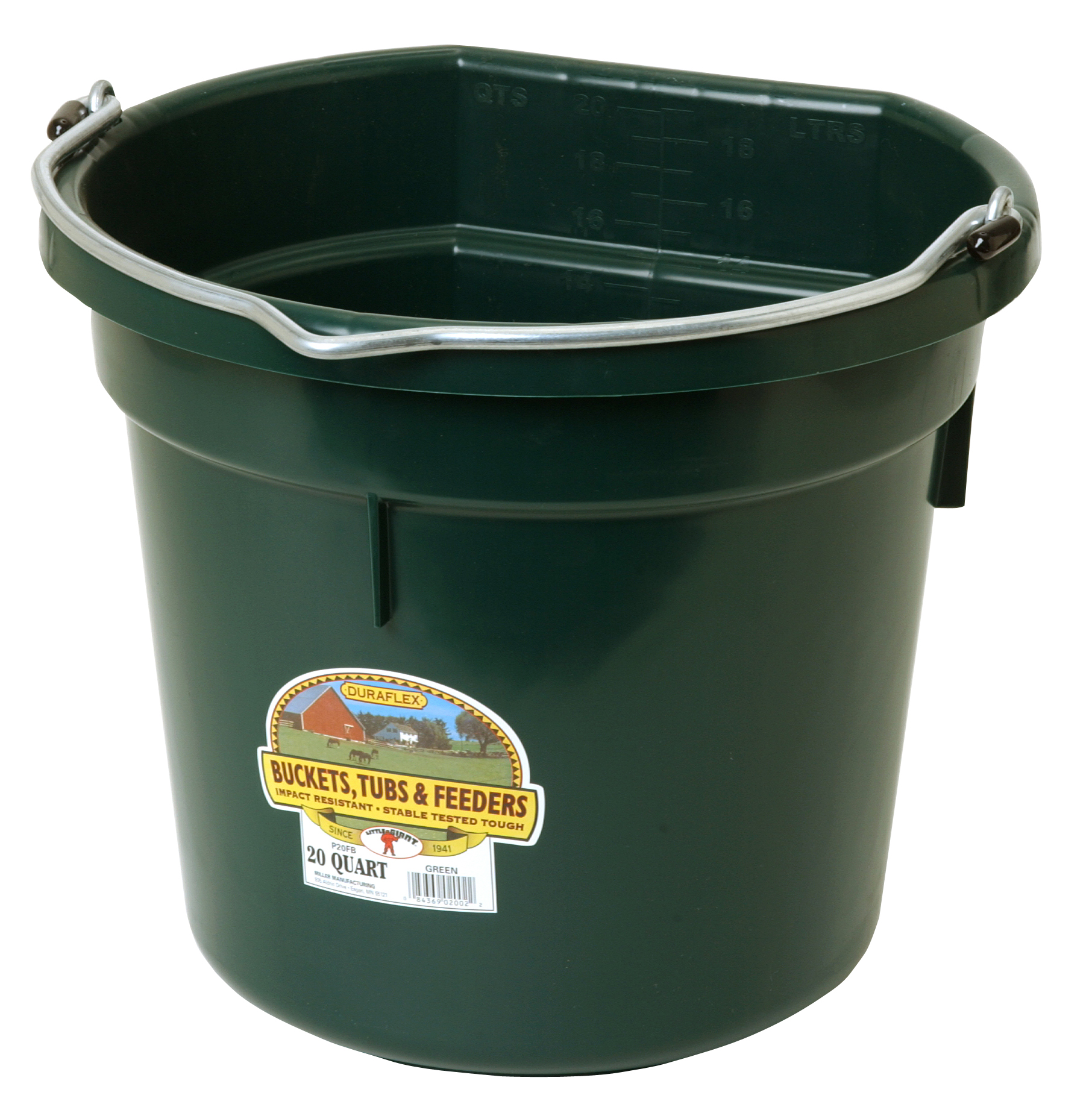 DURAFLEX FLAT BACK BUCKET GREEN