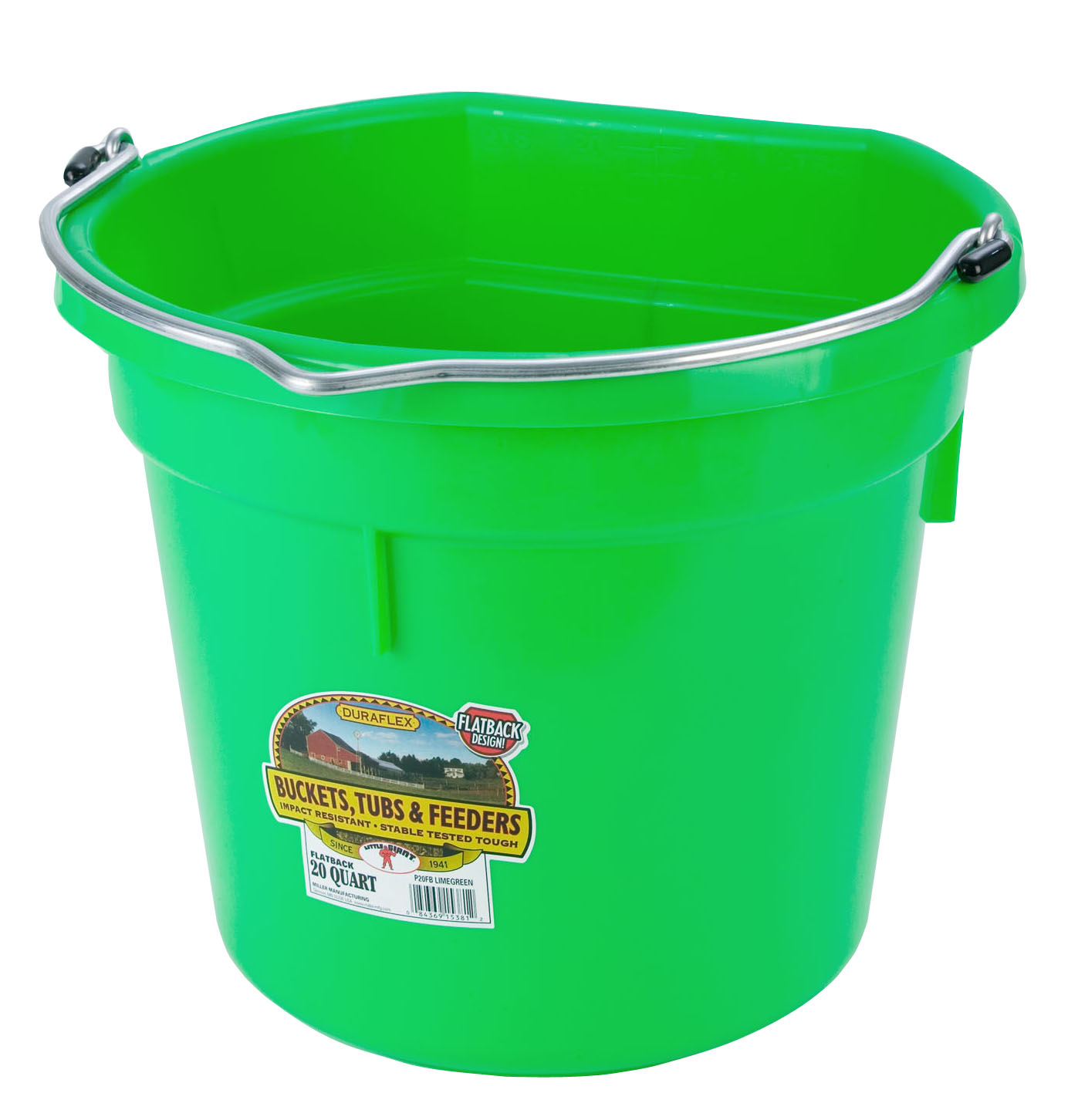 DURAFLEX FLAT BACK BUCKET LIME