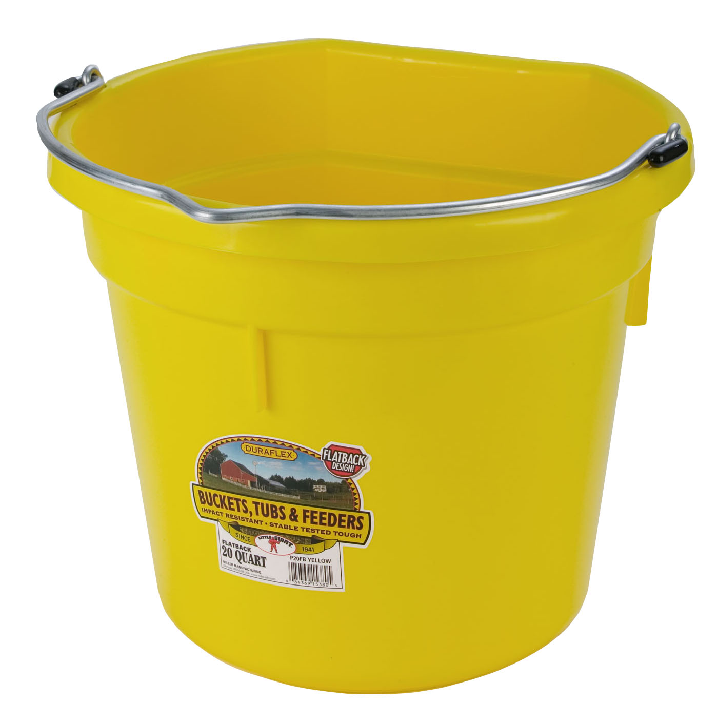 DURAFLEX FLAT BACK BUCKET YELLOW