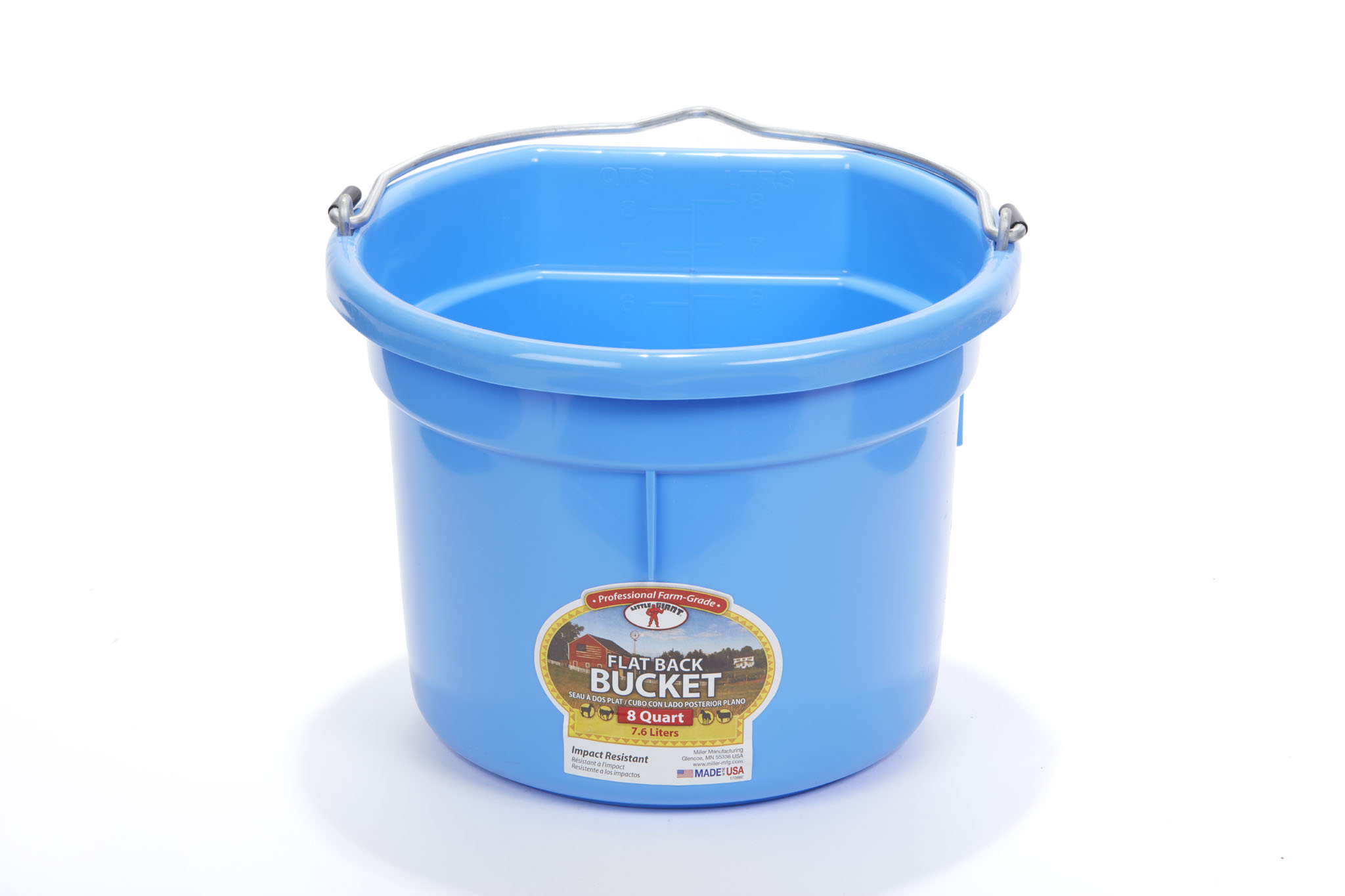 BUCKET PLASTIC 8QT B-BLUE