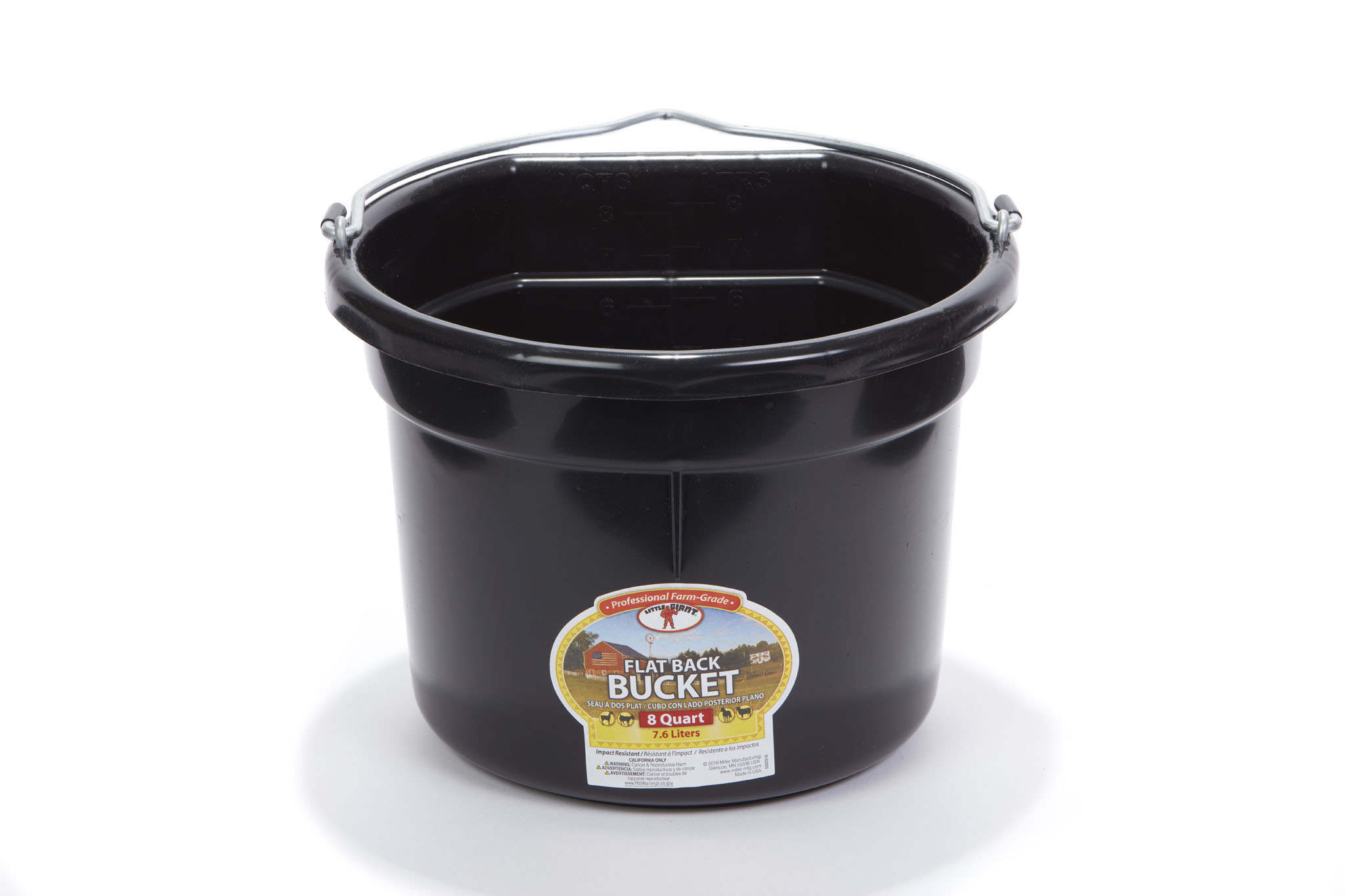 BUCKET PLASTIC 8QT BLACK