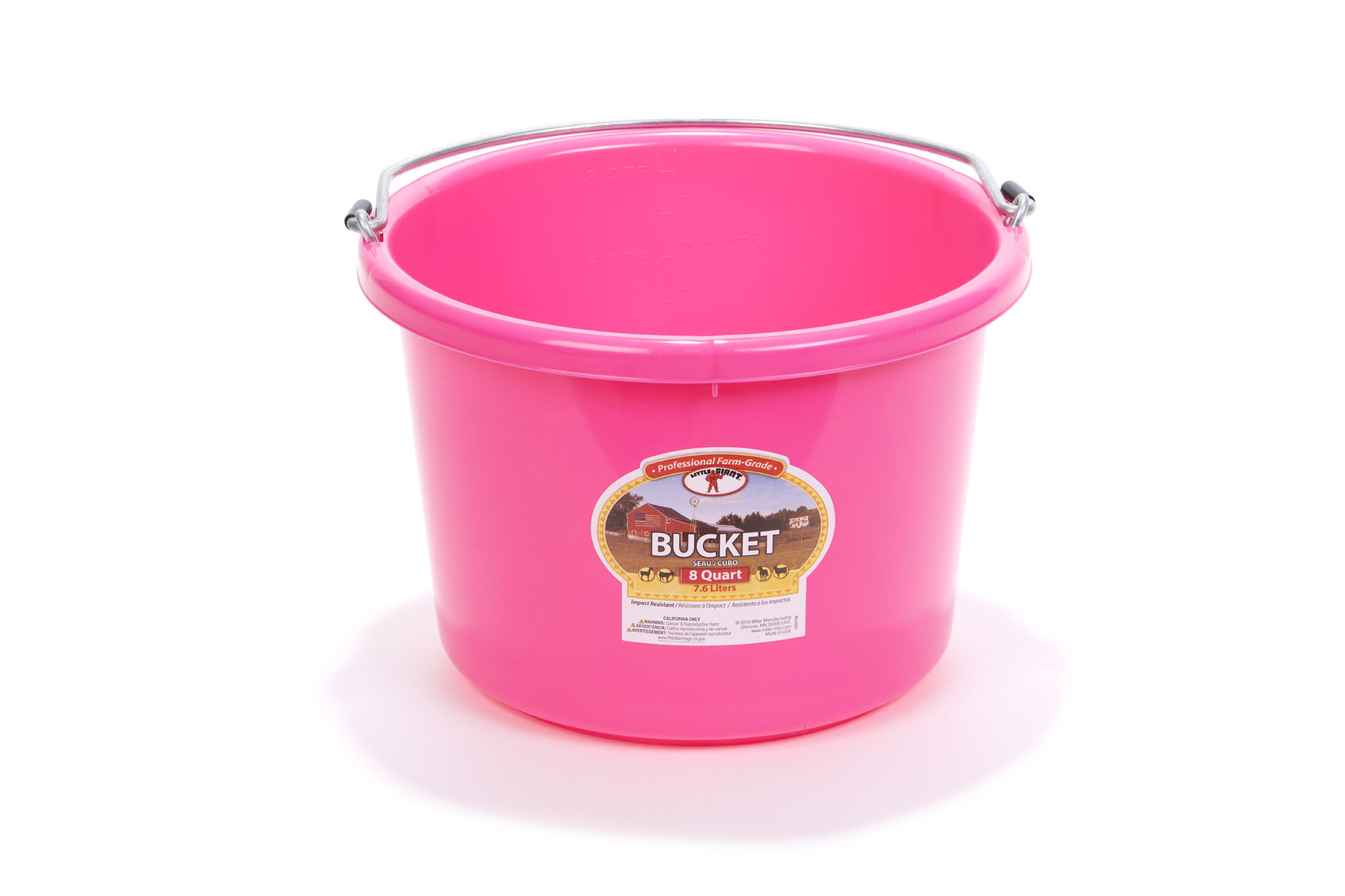 BUCKET PLASTIC 8QT PINK