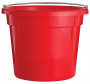 BUCKET PLASTIC 10 QT RED